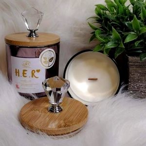 HER Organic Cocoa Butter Cashmere Soy Wax Luxury Candles- Handmade